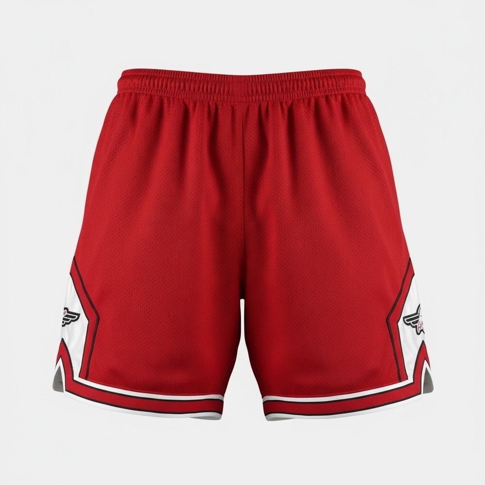 Vintage 90's Retro Nike Air Jordan Mesh Shorts Red & White Jumpman Medium Sporty